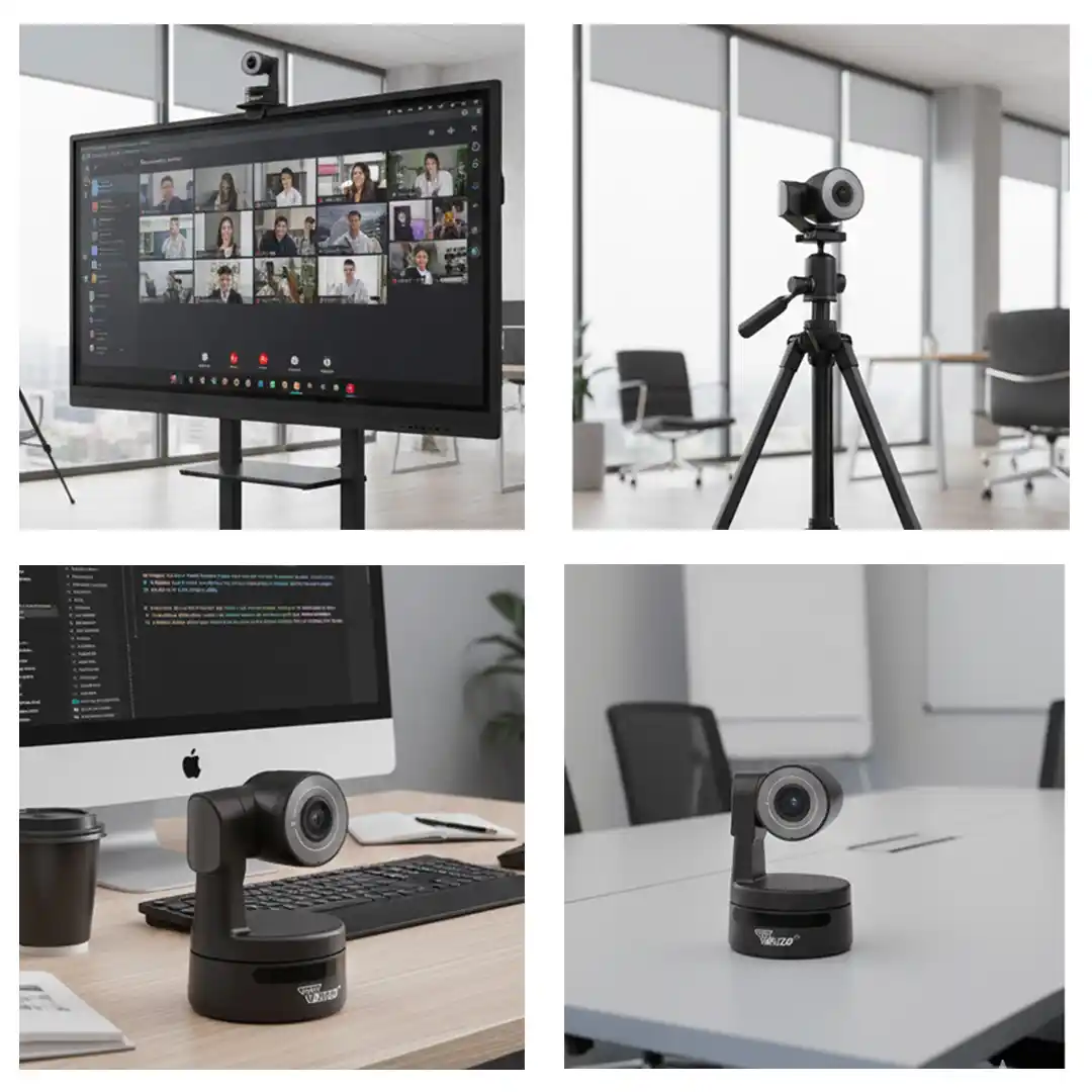 TONZO PTZ 310 Digital Webcam Full HD 1080P Auto Focus USB Camera with Pan Tilt Zoom Plug